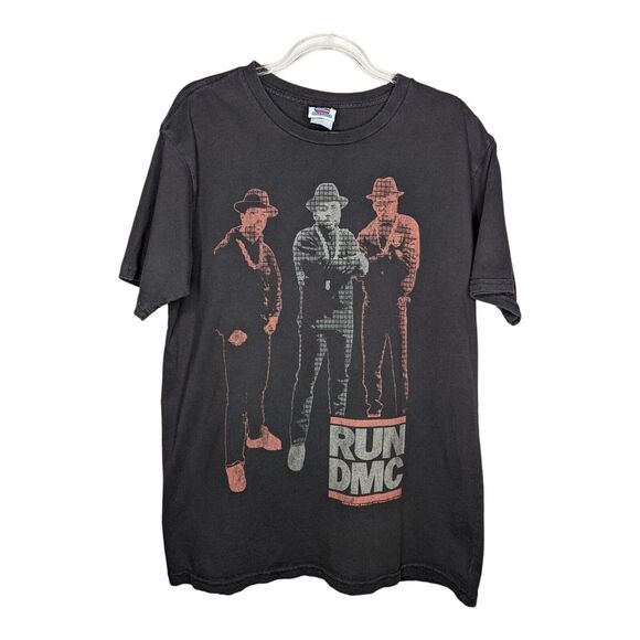 Run DMC Mens T Shirt Sz Small Black Junk Food Short Sleeve Crew Neck‎ 2008 - Picture 1 of 8